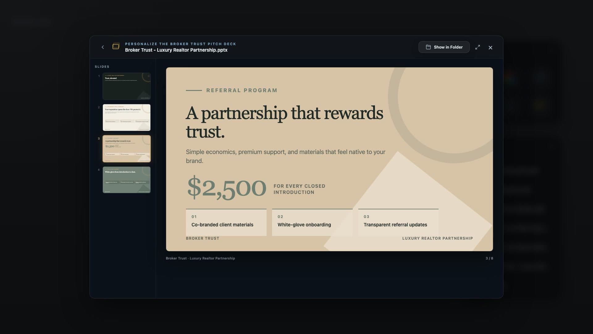 Personalize a Pitch Deck for a New Audience